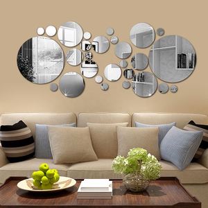 Geometric <b>Circle</b> Acrylic 3D Stereo Removable <b>Mirror</b> <b>Wall</b> Sticker Eco-Friendly Home Decoration - Product Image 1