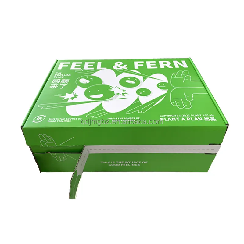 Cajas de embalaje de papel autoadhesivo corrugado con logotipo personalizado reciclable al por mayor, caja de correo con cremallera