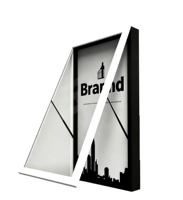 Boîtes lumineuses publicitaires murales en acier inoxydable à ouverture frontale avec cadre LED