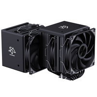 SNOWMAN MT660PC COOLER NOIR Double Tour CPU Refroidisseur D'air 6 Caloduc 260W TDP Couvercle Supérieur En Aluminium 154mm De Hauteur 120mm PWM Ventilateurs Silencieux