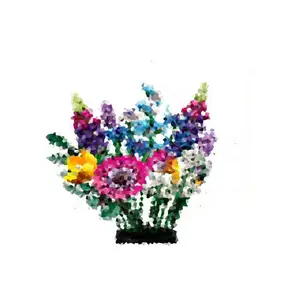 Wildflower Bouquet Colorful Wildflowers From The Meadow Bright Wildflower Brickset The Perfect Gift For Adventure and Romance