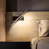 Lumière murale LED à angle réglable en aluminium IP44, dimmable, moderne et minimaliste, pour chambre, salon, couloir, escalier