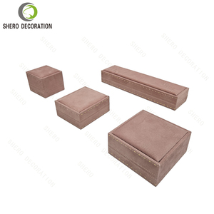 High Grade Right Angle Jewelry Packaging Box Velvet <b>Storage</b> Box for <b>Ring</b> Pendant Bracelet Display Custom Wholesale - Product Image 1