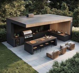 Juego de Cocina Exterior de Acero Inoxidable de Lujo con Puertas Enrollables para Patio - Product Image 2