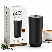 Mug de voyage en acier inoxydable à double paroi isolé sous vide, anti-fuite, 480 ml (12 oz), isolation thermique