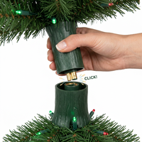 Sapin de Noël Artificiel Pré-éclairé de Qualité Commerciale, Technologie LED à Montage Rapide, Décoration de Luxe pour Hôtels et Centres Commerciaux