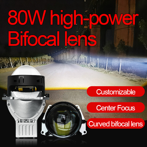 Xenplus Custom 80W de alta potencia Dual Optical Led Len faros púrpura o azul H4 proyector de luz para coche H7 lentes bombilla de faro - Product Image 2