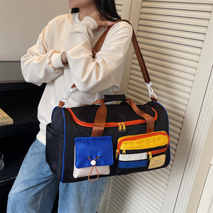 Sac de sport personnalisé multicolore pour vêtements secs et mouillés, grande capacité, décompression, sac de voyage portable avec pochette et poignée télescopique - Product Image 3