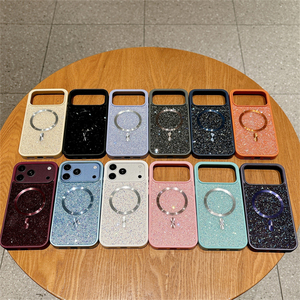 เคสโทรศัพท์มือถือแบบแม่เหล็กหนังสัมผัสนุ่มลายเพชรสำหรับสาวๆ สำหรับ iPhone 14 15 16 17 Pro Air, สำหรับ iPhone 18 เคสโทรศัพท์แบบกลิตเตอร์สุดฮิต - Product Image 2