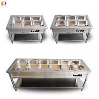Restaurant Food Buffet Wärmer Edelstahl Arbeits platte Electric Bain Marie