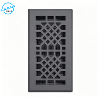 Grille de ventilation décorative à motifs 100*300mm, diffuseur d'air HVAC noir ornemental pour la décoration intérieure