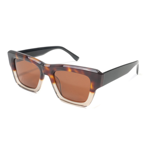 Lunettes de soleil en acétate de qualité supérieure pour femmes, de luxe, faites à <span class=keywords><strong>la</strong></span> main, monture fine, forme carrée irrégulière, OEM/ODM - Product Image 2