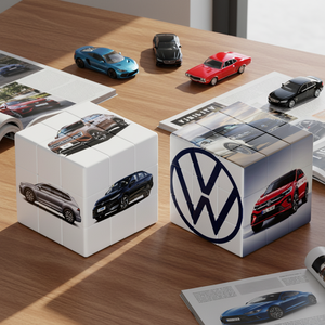 Cubes Magiques Personnalisés avec Logo Volkswagen pour Cadeaux d'Entreprise – 3x3, 4x4, 5x5 – Vente en Gros de Puzzles Promotionnels pour Concessionnaires Automobiles - Product Image 1
