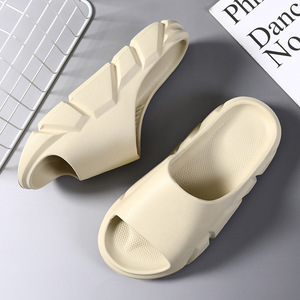 Pantoufles blanches en EVA pour hommes, chaussures de plage d'été à semelle épaisse, sandales d'intérieur et d'extérieur à une sangle, taille 40 41 42 43 44 45 - Product Image 2