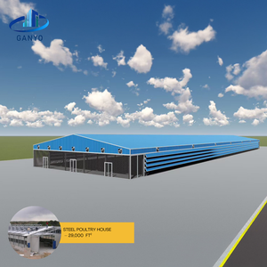 Nueva estructura de acero prefabricada para gallinero, edificio de granja avícola para cría de pollos de engorde o capa, instalación duradera y fácil - Product Image 2