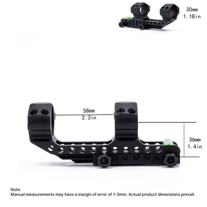 Support de lunette optique réglable en aluminium BANGBANG - 20 mm, hauteur centrale de 1,4 pouce, haute qualité, calibration horizontale, optique extérieure - Product Image 3