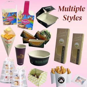 Envases de Papel Desechables Biodegradables de Grado Alimenticio con Recubrimiento UV <span class=keywords><strong>para</strong></span> <span class=keywords><strong>Churros</strong></span> Calientes y Sushi, Tamaño Personalizado - Product Image 5