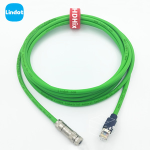 以太网电缆 M8 转 RJ45 8 芯高柔性 PVC 护套拖链连接航空插头传感器电缆 - Product Image 5