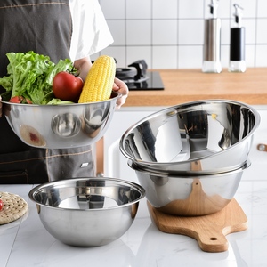 Juego de Utensilios de Cocina de 6 Piezas, Recipientes para Mezclar Ensaladas de Acero Inoxidable, Más Resistentes, de 0.75qt, 1.5qt, 3.0qt, 4.0qt, 5.0qt y 8.0qt, para Preparación de Comidas y Repostería - Product Image 3