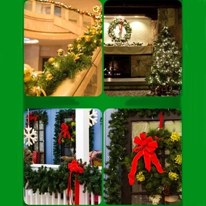 Decoración navideña <span class=keywords><strong>de</strong></span> 2,7 M, barra, Tops, guirnalda, adornos <span class=keywords><strong>de</strong></span> <span class=keywords><strong>árbol</strong></span> <span class=keywords><strong>de</strong></span> <span class=keywords><strong>Navidad</strong></span>, <span class=keywords><strong>blanco</strong></span>, verde oscuro, suministros <span class=keywords><strong>de</strong></span> fiesta - Product Image 6