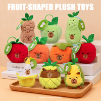 Schattige fruitvormige capibara pluche sleutelhanger zacht knuffeldier speelgoed voor vrouwen meisjes verjaardag feestje kerst Valentijnsdag cadeau