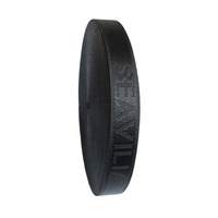 Sabuk Webbing Jacquard Nylon/Polypropylene Berkualitas Tinggi dengan Huruf Kustom Acme, Lebar 15-50mm, 50/100 Yard/gulung