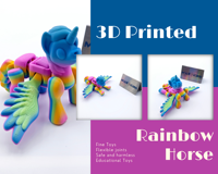 Leyenda impresa en 3D Pegasus Horse Model God Simulated Horse para juguetes cognitivos para niños Juguetes de impresión 3D