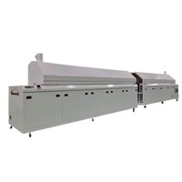 Horno de soldadura por reflujo de doce zonas tipo split, totalmente computarizado, controlado por PID, de bajo consumo, con temperatura controlada, de acero.