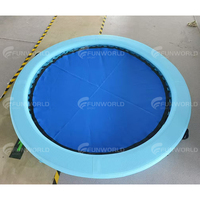 Île flottante gonflable de luxe, hamac flottant rond, lit flottant de 10 pieds pour bronzer