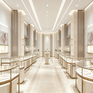 Custom Arch Design Jewelry Display Kiosk Luxury Retail Mall Booth Cabinet For Jewellery Or <b>Watch</b> Boutique Display - Product Image 3