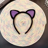 Serre-tête en peluche avec oreilles de chat mignonnes, version coréenne, pour Halloween et spectacles, accessoire de tête pour festival