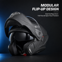 Casque de moto personnalisable en ABS, modulaire, rabattable, intégral, homologué DOT, équipement de sécurité pour la conduite et la course