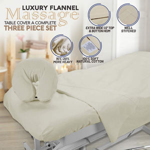 Vente flash, ensemble confortable ultra doux en 3 pièces, 100% coton naturel, draps de massage en <span class=keywords><strong>flanelle</strong></span> - Product Image 6