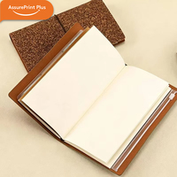 Carnet de voyage A6 mini en liège avec couverture rigide, logo personnalisé, poches pour cartes, journal écologique recyclable, souvenir d'affaires