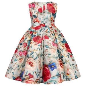 Vestido de noche <span class=keywords><strong>para</strong></span> <span class=keywords><strong>niñas</strong></span> Retro americano europeo, vestido de princesa con estampado Floral de mariposa <span class=keywords><strong>para</strong></span> niños <span class=keywords><strong>para</strong></span> fiesta de verano de satén de <span class=keywords><strong>Amazon</strong></span> - Product Image 2