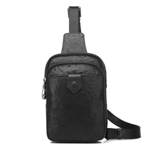 Men's Genuine Leather Chest <b>Bag</b> Top Layer Cowhide Single Shoulder <b>Bag</b> Fashionable Solid Color Crossbody <b>Bag</b> Business Travel - Product Image 5