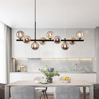 BGST luxe boule de verre lustre bulle cuisine île pendentif lumière ronde décor suspension lampe pas cher nordique moderne or lampe