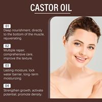 Minyak biji kastor dingin organik untuk Perawatan Rambut & minyak dasar pijat untuk penataan & nutrisi