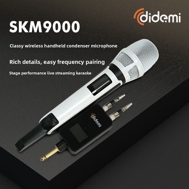 Professionalism Wireless Condenser Microphone-Portable Handheld Design Metal Construction Karaoke Use