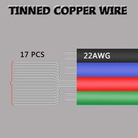 Câbles d'extension Glad 100 pieds RGB à 4 fils torsadés 4PIN 22AWG IP20 pour LED, cuivre étamé, pour LED RGB 3528 5050