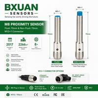 Sensor de Proximidad Inductivo M8, Conector M12, Detección de 2 mm, NPN PNP, 10-30 V, 2 kHz, IP67, Automatización Industrial