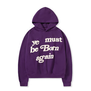 Sweat à capuche surdimensionné Y2K personnalisé en coton épais 3D unisexe pour hommes impression bouffante automne saison lettre motif - Product Image 3