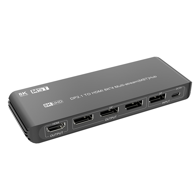 Hot Selling A481 8K  DP Splitter 1 Input 4 Output 8K/60Hz 80bps Converter Laptop Repeater  Hub DP Cable for Monitor Camera