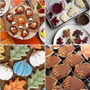 20 Năm Giá Rẻ Thổ Nhĩ Kỳ Sóc Ngô Maple Leaf Acorn Bí Ngô Biscuit Khuôn Mùa Thu <span class=keywords><strong>Cookie</strong></span> Cutter Cho Tự Làm Nướng Bánh Fondant Pastry - Product Image 5