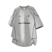 T-shirt ample pour homme en coton/élasthanne personnalisé, imprimé numériquement, respirant, broderie de haute qualité, grandes tailles