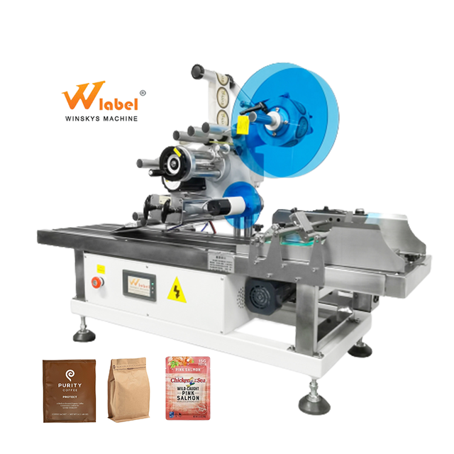 Hot Sale Automatic Feeder Tabletop Sticker Applicator Labeler Mylar Pouch Labeling Machine for Flat Bag