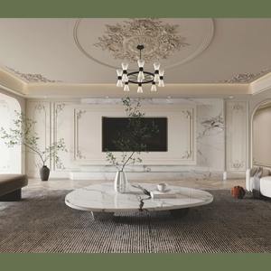 Moldura de Poliuretano Resistente a las Manchas OR-7454, Elegante Adorno Floral Decorativo para Exteriores y Villas - Product Image 5