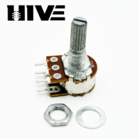 Potentiomètre électronique double à axe moleté HIVE 20mm C10K MN10K pour contrôle du volume et du tonalité de guitare électrique
