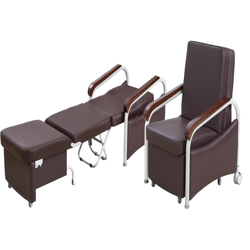 MN-PHY006  Hospital Medical Accompany Chair Patient Attendant Folding Nursing Chair Cum Bed