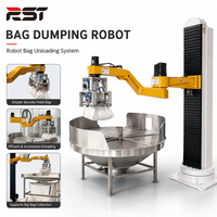 Robot Pembuka Kantong Kantilever Otomatis Penuh Terbaru dengan PLC dan Motor untuk Kantong Semen Mortar dan Bahan Bangunan Bubuk